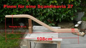 Pinne Scandinavia 27 bemasst mit niedriger Steigung