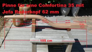 Pinne Comfortina 35 bemasst kurzer S-Schlag