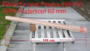 Pinne für eine Faurby 999 bemasst