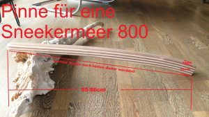 Pinne für eine Sneekermeer 800 bemasst